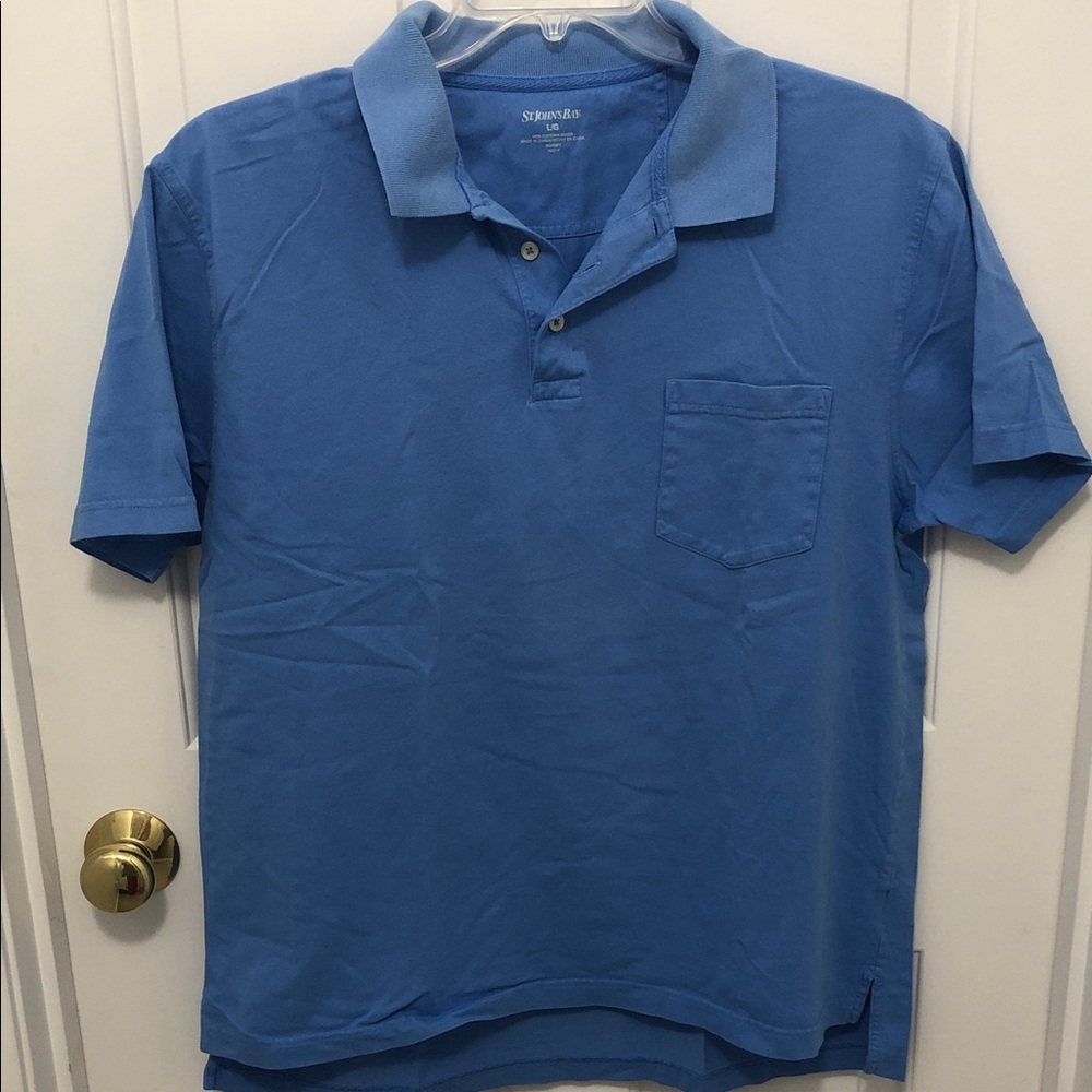 St Johns Bay Men's Sky Blue Polo Shirt